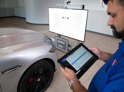 ADAS Tech with Tablet